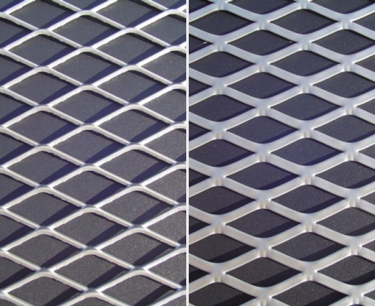 Maille losangée de métal déployé